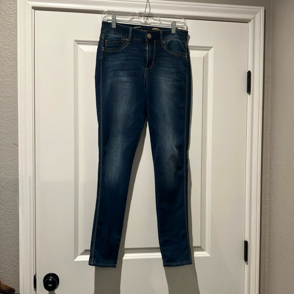 Seven 7 High Rise Skinny Women's Medium Blue Jeans-4-EUC